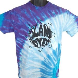 Island Dyes T Shirt Vintage 90s North Carolina Smoke Shop Tie Dye Mens Medium